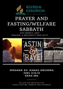 KUSDA Prayer and fasting Sabbath